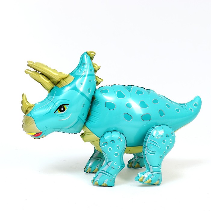 Шар фольгированный 36 «Динозавр бирюзовый» шар фольгированный 36 бант голубой