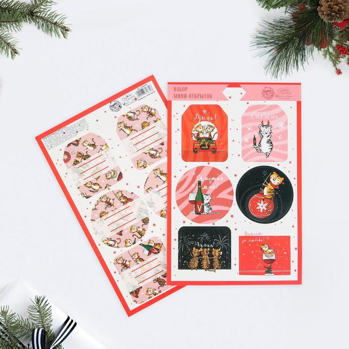 фото Набор мини открыток «весёлая тигруля», 16 × 24 см, 6 шт дарите счастье