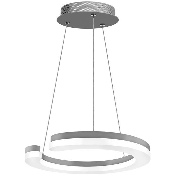 Светильник Unitario, 24Вт LED, 2640лм, 3000К, цвет серебро, IP40