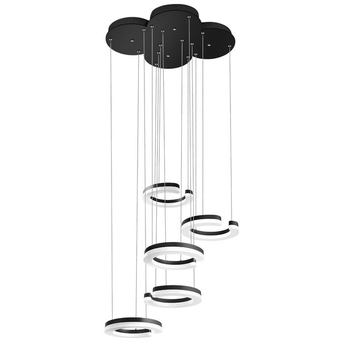 

Люстра Unitario, 46Вт LED, 5060лм, 4000К, цвет чёрный, IP40