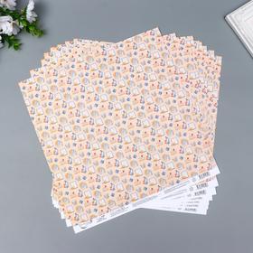 

Бумага для скрапбукинга "Садись, пять." 190 г/кв.м 30.5 x 30.5 см 10 шт № 4