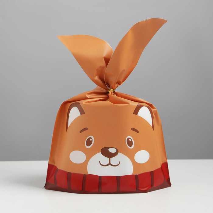 Мешок подарочный «Мишка», 21 × 16.5 см