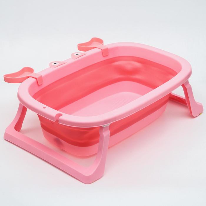 детские ванночки сималенд ванночка детская складная со сливом краб 67 см Ванночка детская складная со сливом, «Краб», 67 см., цвет розовый