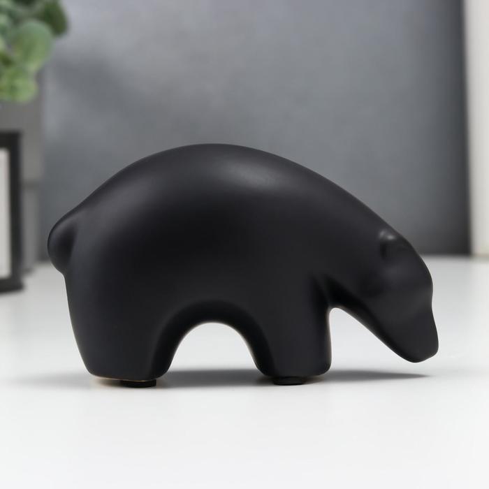 Сувенир керамика Чёрный медведь 6,8х5х11,5 см