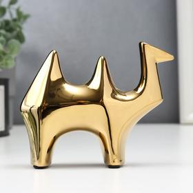 Сувенир керамика 'Золотой верблюд' 11,2х4х13,7 см Ош