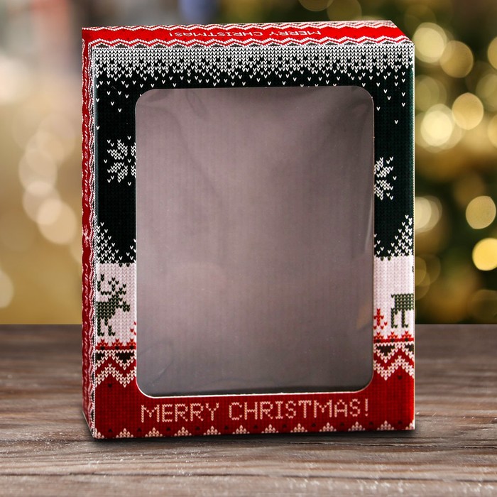 Коробка подарочная, крышка-дно, с окном Скандинавия, 18 х 15 х 5 см коробка подарочная крышка дно с окном праздничное волшебство 18 х 15 х 5 см