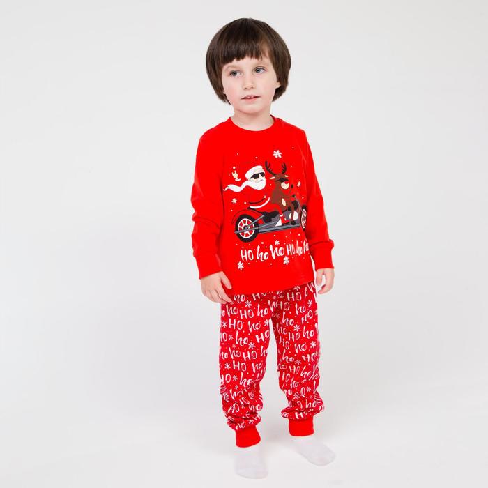 Пижама детская, цвет красный, рост 116 см пижама детская начёс цвет чёрный надписи рост 116 см
