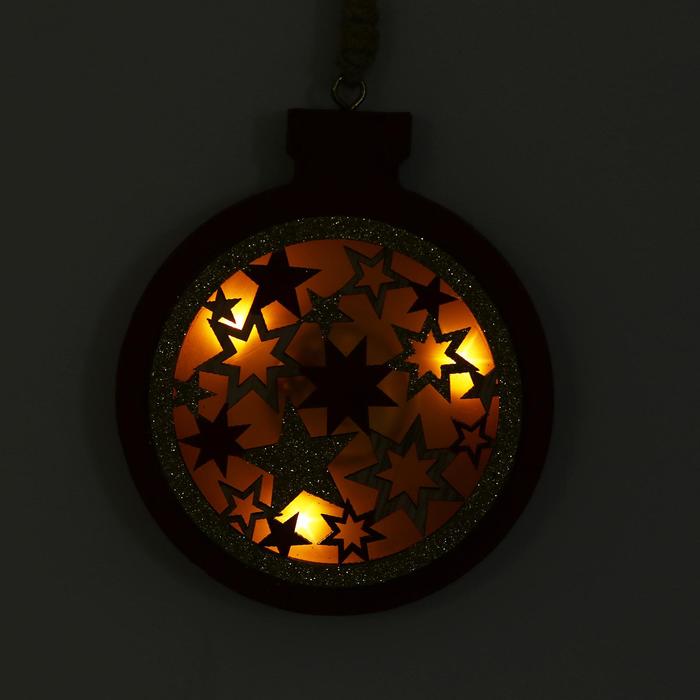 Новогодний декор с подсветкой «Ёлочный шар», 10 × 26 см