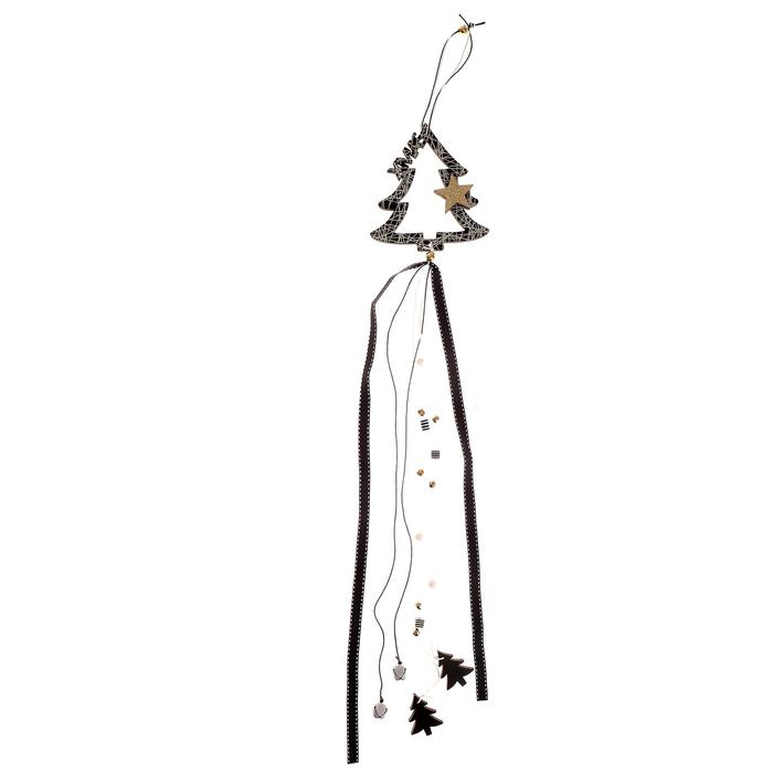 Новогодняя подвеска «Ёлочка со звездой» 11×67 см новогодняя подвеска снежная ёлочка