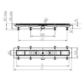 

Трап MCH CH 750 DC, d=40 мм, линейный, 750х60х1,5 мм, мокрый/сухой затвор, бок.слив, черный 740239