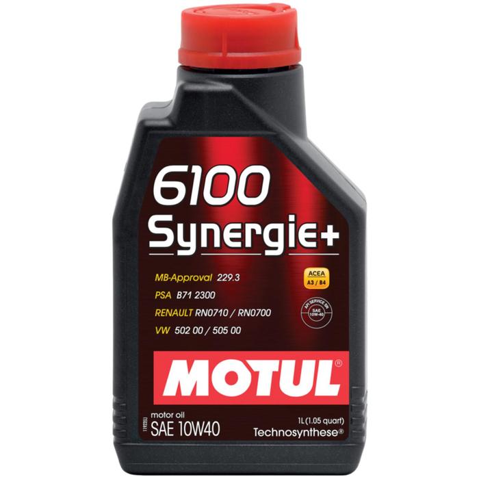 фото Масло моторное motul 6100 synergie+ 10w-40, 1 л