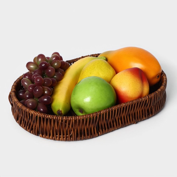Корзинка для фруктов и хлеба Доляна «Огайо», 29,5×19,5×4,5 см, овальная