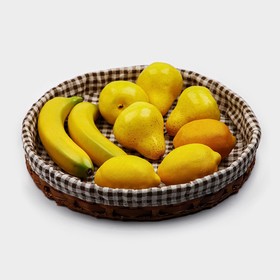 Корзинка для фруктов и хлеба Доляна «Домашний уют», d=35,5 см, цвет шоколадный