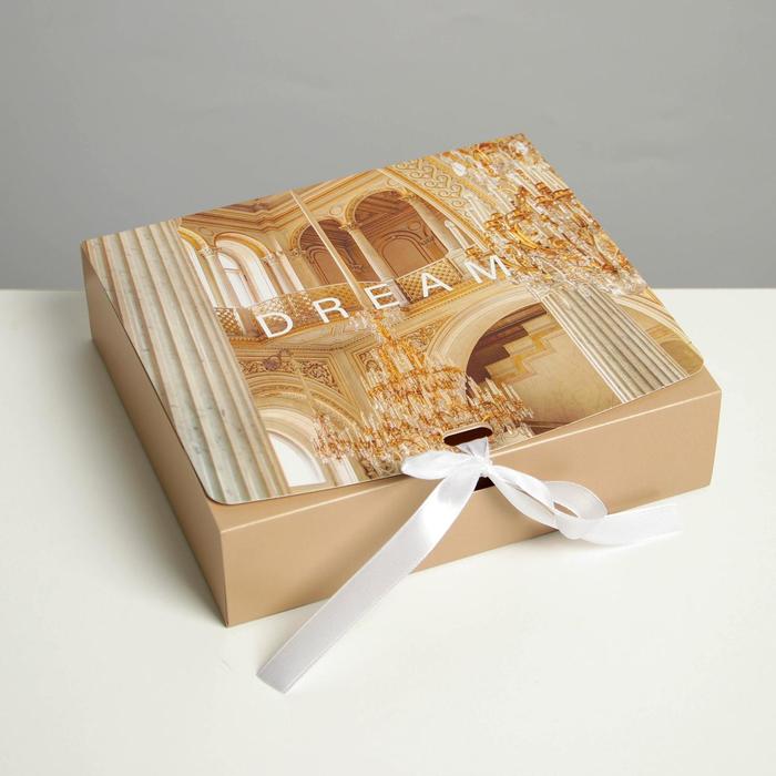 Коробка подарочная складная, упаковка, «Россия», 20 х 18 х 5 см коробка складная бежевая 20 х 18 х 5 см дарите счастье