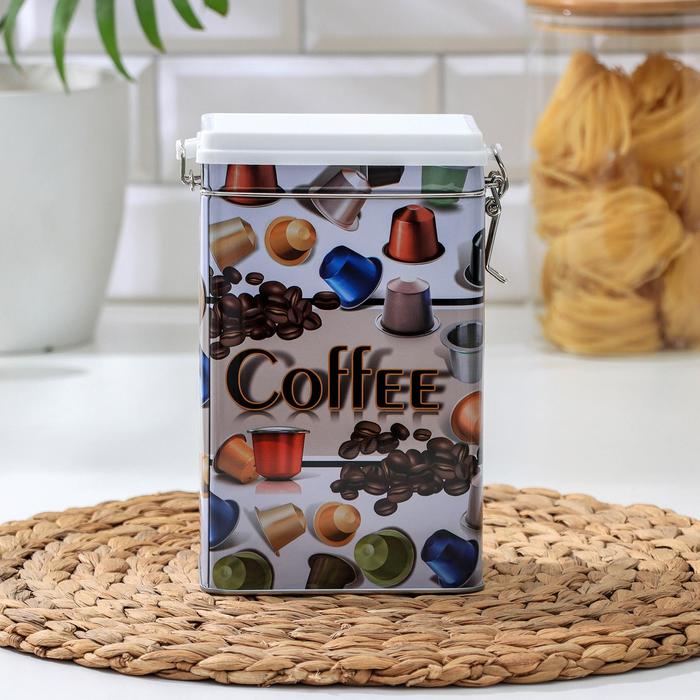 

Банка для сыпучих продуктов Coffee, 19×12×7,5 см
