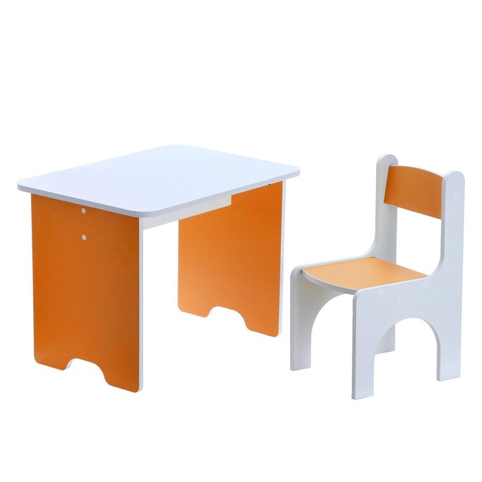цена Комплект детской мебели «Бело-оранжевый»