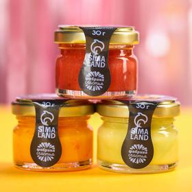 

Подарочный набор «Ж-ж-желаю счастья»: крем-мёд (3 шт. x 30 г.), леденец-трость (30 г.)