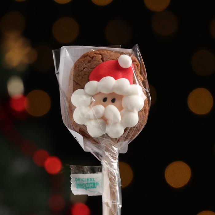 Печенье на палочке медовое «Новогоднее», Дед Мороз, 15 г