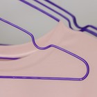 Вешалка-плечики для одежды Доляна, размер 40-44, антискользящее покрытие, цвет сиреневый - Фото 3