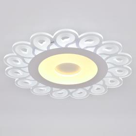 

УЦЕНКА Люстра с ПДУ 74658/1 LED 55Вт 3000-6000К диммер бело-прозрачный 50х50х5 см