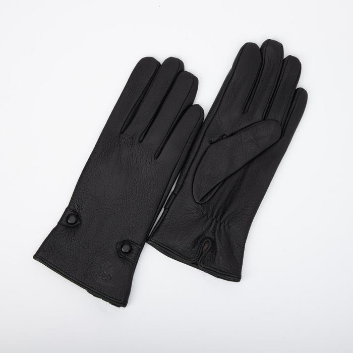 

Перчатки женские, размер 8.5, подклад шерсть, цвет чёрный