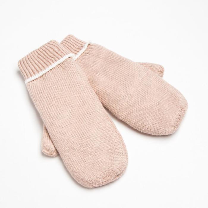 

Варежки женские MINAKU однотонные,размер 6,5 цв.бежевый