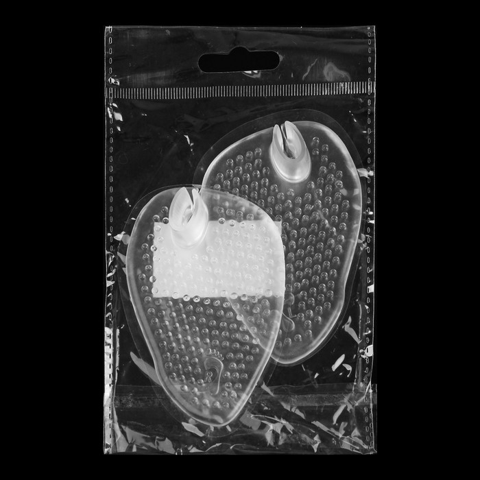 Полустельки для обуви, силиконовые, с разделителями, с протектором, пара, 10 х 6,5см