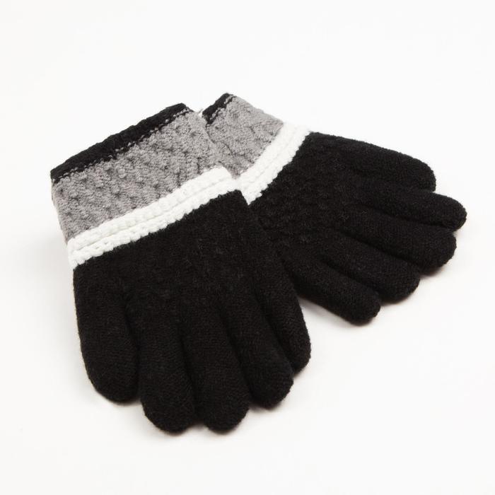 Перчатки детские MINAKU цветные, цв. чёрный, 15 р-р (15 см) minaku перчатки женские minaku эстетика р р 23 см цв чёрный