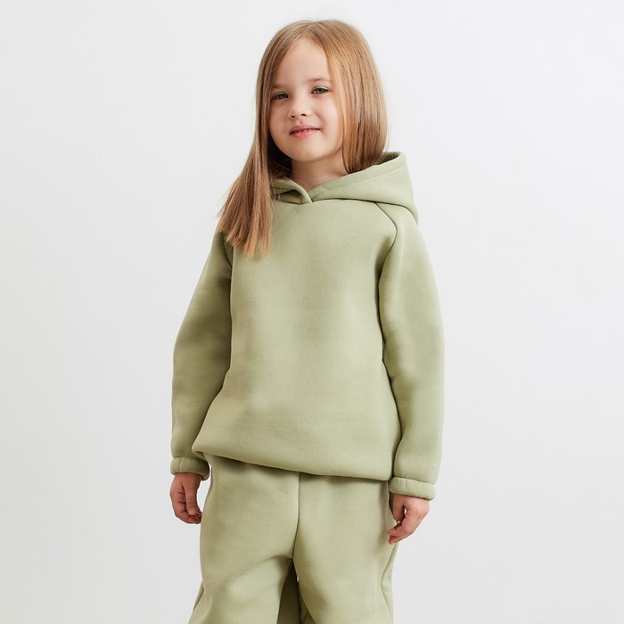 Худи детское MINAKU: Basic Line KIDS цвет оливковый, рост 116 футболка детская minaku basic line kids цвет чёрный рост 116