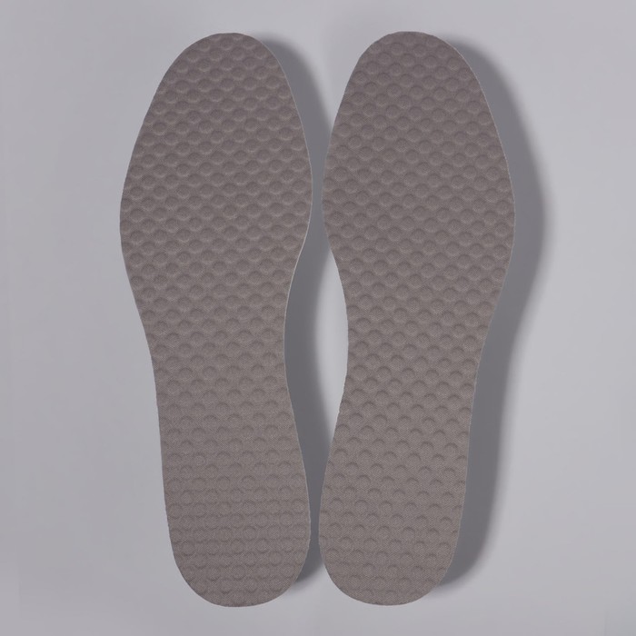 Стельки для обуви, универсальные, с массажным эффектом, 32-45 р-р, пара, цвет серый