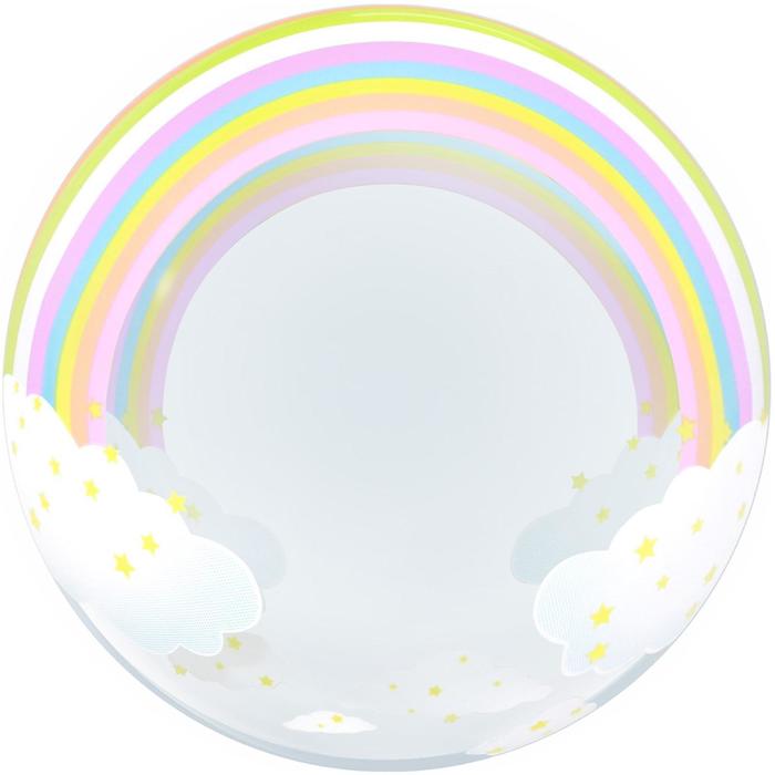Шар полимерный 20'' 3D-сфера «Радуга», Deco Bubble, прозрачный, 1 шт.