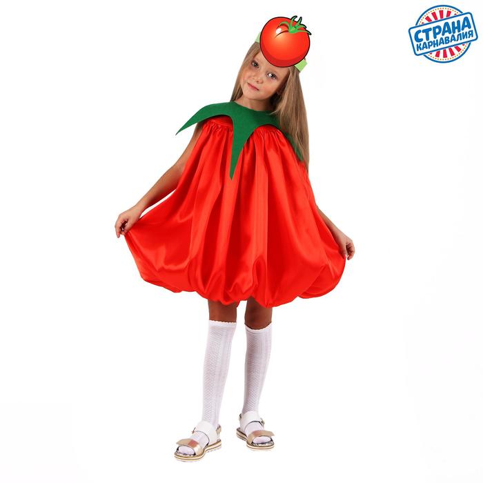 фото Карнавальный костюм «помидорка», платье, маска, р. 30, рост 98-116 см страна карнавалия