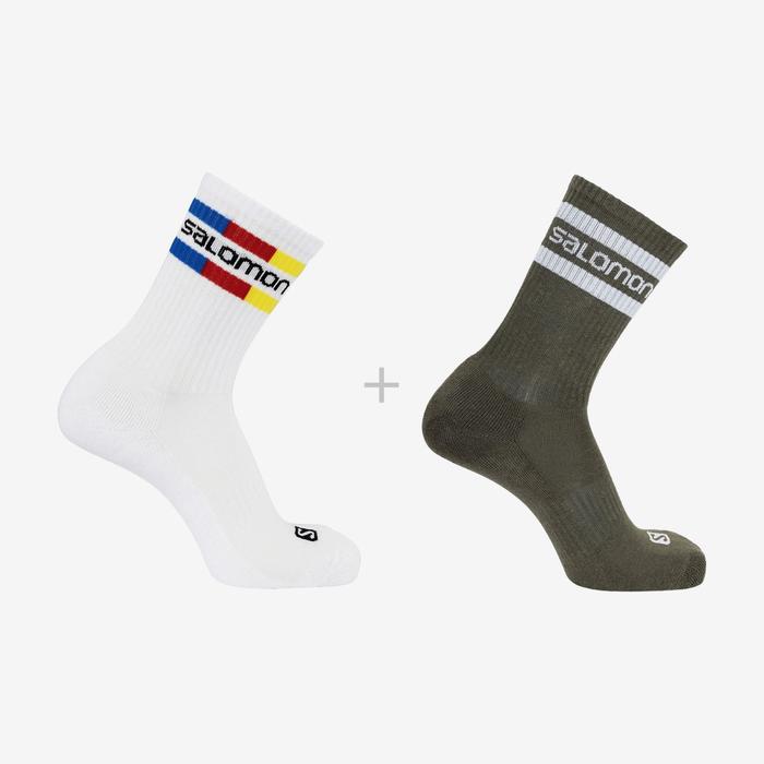 фото Носки 2 пары унисекс salomon socks 365 crew 2-pack, размер 36-38 (lc1445600)