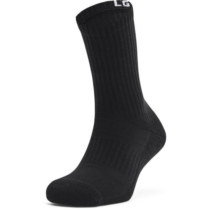 фото Носки 3 пары унисекс under armour core crew 3pk socks, размер 46-49 (1358345-001)