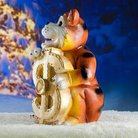

Копилка "Тигр с долларом" цветной, 48х35х33см