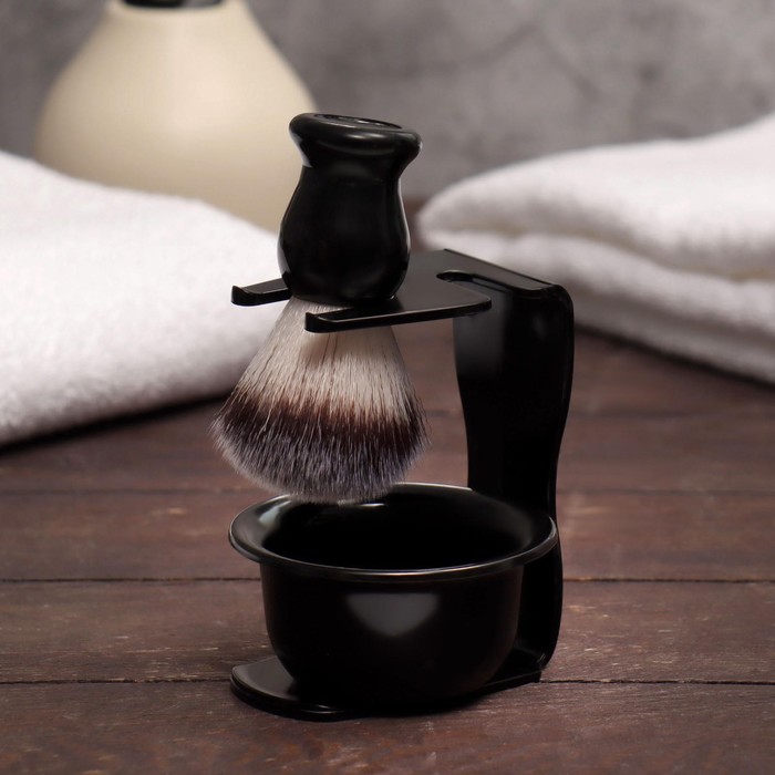 Набор для бритья «PREMIUM SHAVE», 3 предмета, подарочная упаковка, цвет чёрный набор для бритья premium shave 3 предмета подарочная упаковка цвет чёрный