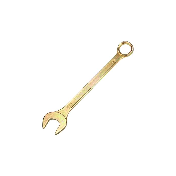 Ключ комбинированный REXANT 12-5817-2, желтый цинк, 30 мм ключ комбинированный rexant 12 5816 2 желтый цинк 27 мм