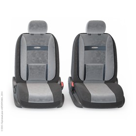 

Авточехлы универсальные COMFORT COM-1105 чёрный/темно серый, 11 предметов