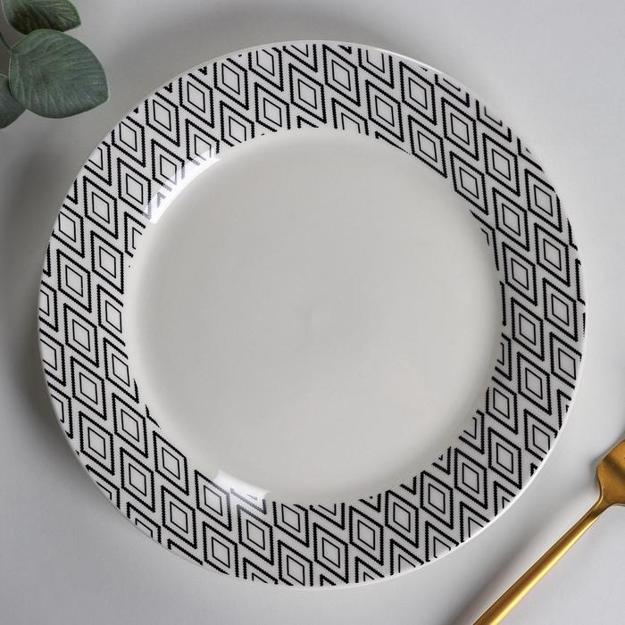 Тарелка фарфоровая обеденная «Марокко», d=25,3 см тарелка фарфоровая обеденная balance d 25 см цвет чёрный
