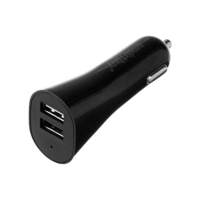 фото Автомобильное зарядное устройство smartbuy nova, 2хusb, 3 а, чёрное