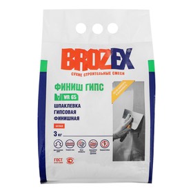 Смесь шпаклевочная гипсовая Brozex WR 65 ФИНИШ ГИПС 3,0 кг