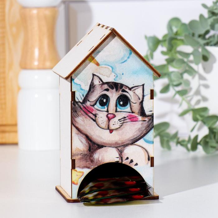 

Чайный домик "Милый котик" 9,5х 8,5 х 15,5 см