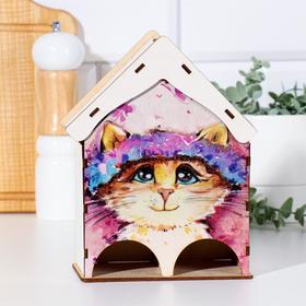 

Чайный домик на два ряда "Кошечка" 15,5×9,6×20 см