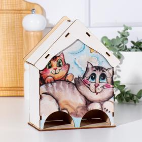 

Чайный домик на два ряда "Кот и кошечка" 15,5×9,6×20 см