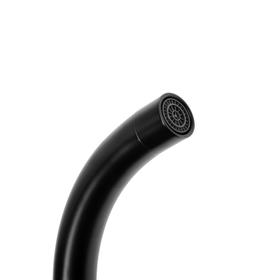 

УЦЕНКА Смеситель для кухни AFLORN "Nancy", "черная бронза", с гайкой, картридж 35мм, подводка 60см