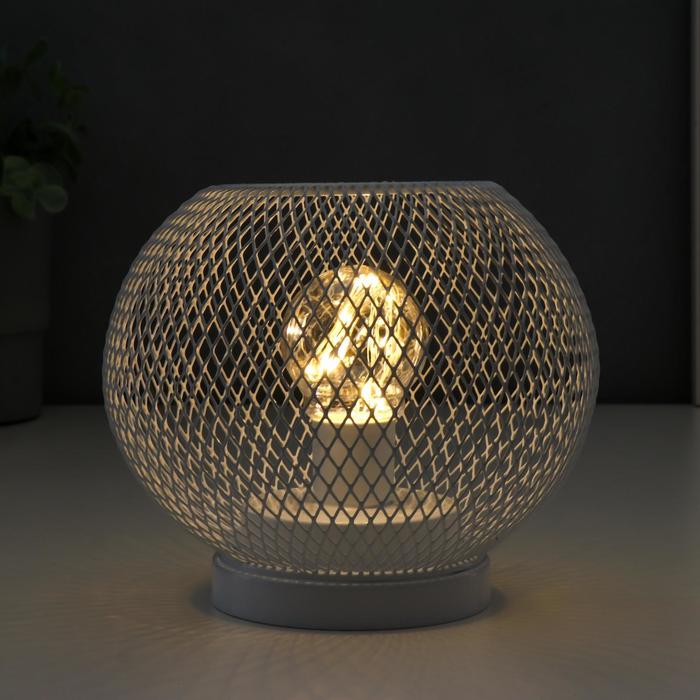 

Ночник "Шар лофт" LED от батареек 3ААА белый 16x16x14 см