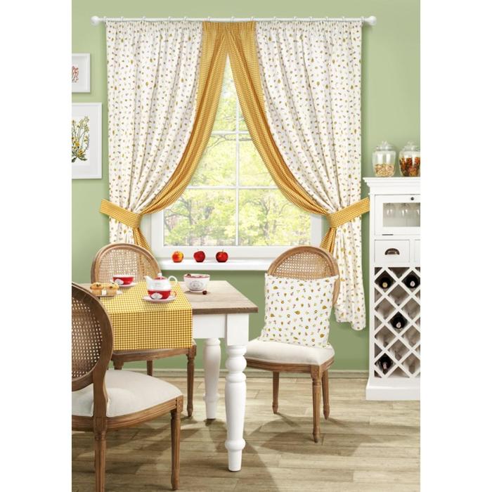 

Комплект штор на тесьме Sun Karen-S, размер 350х175 см