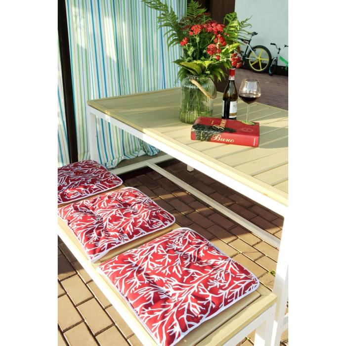Сидушка на стул Red Corals, размер 40х40 см