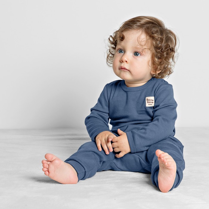 

Ползунки с манжетами Basic, рост 62 см, цвет синий