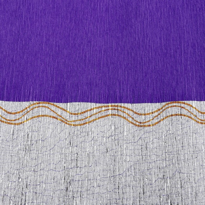 Бумага креп, с серебряным верхом, цвет фиолетовый, 0,5 х 2,5 м